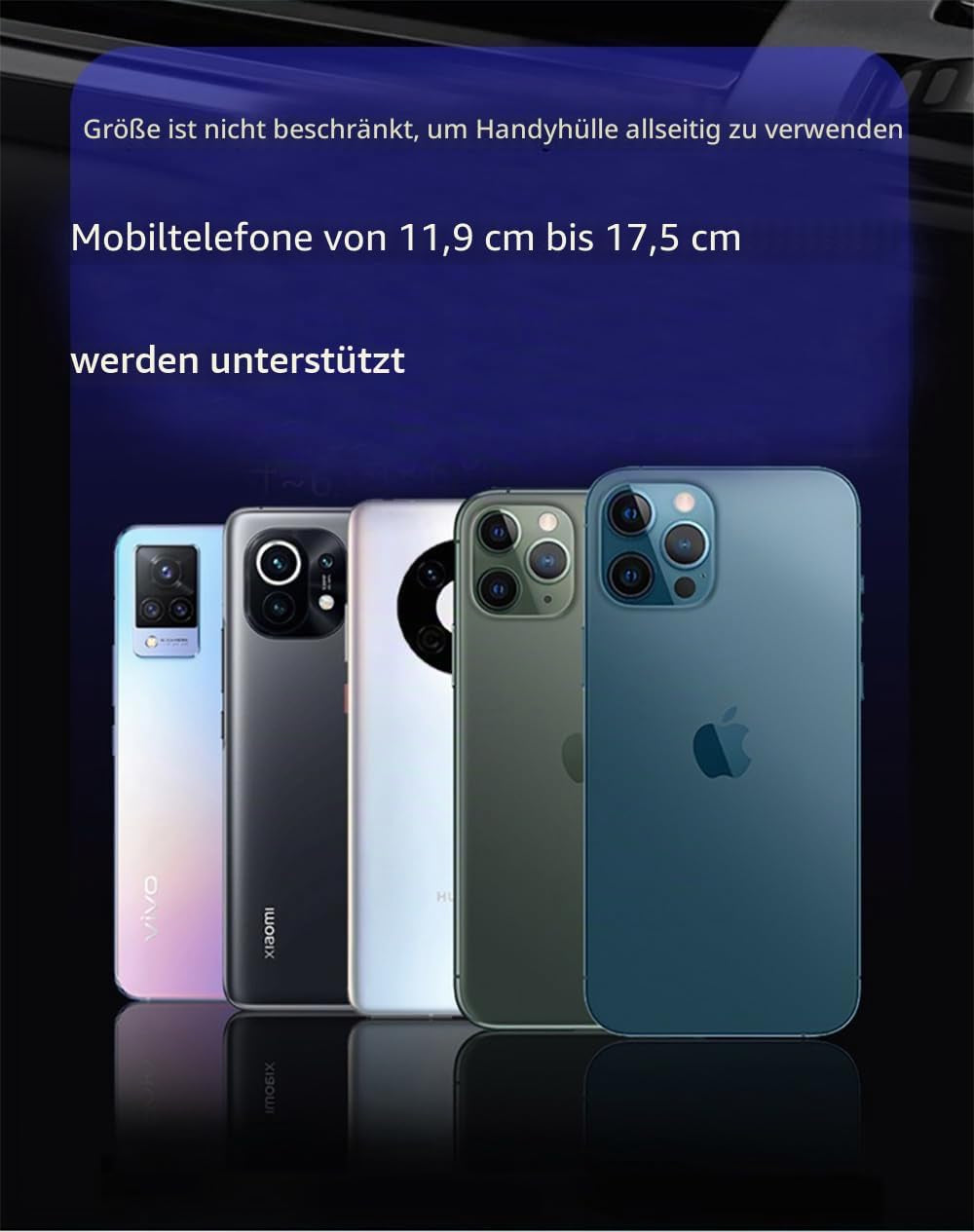 Kfz-Handyhalterung für den Lüftungsschlitz – Verstellbar & sicherer Halt für Smartphones